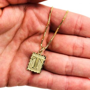 Letter T Square - Pendant