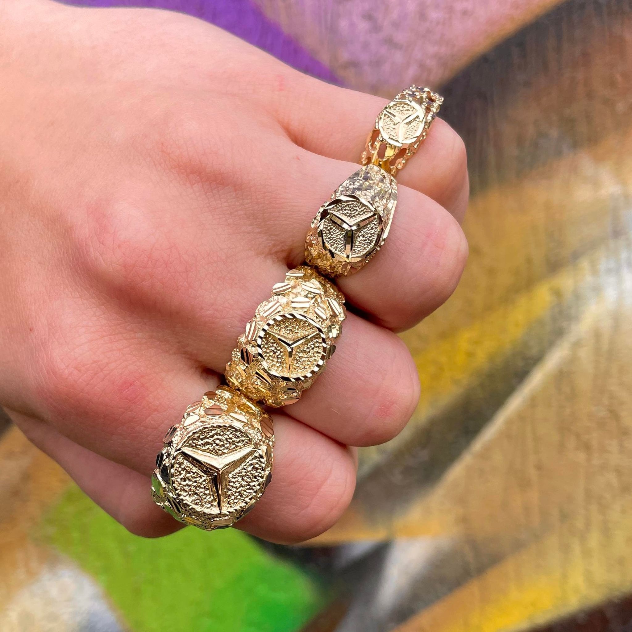 『TEN $RING 金銀 19』 Benz Nugget Large - Nugget Ring - Golden Hand Jewellery