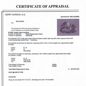 Geometric White Gold 0.65ct #64 - Diamond Ring - Image 4