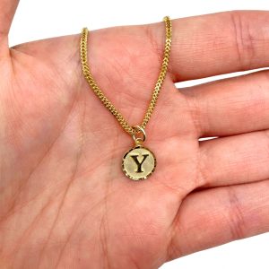 Letter Y Round - Pendant