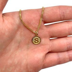 Letter S Round - Pendant
