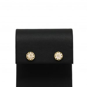 Grand Flower Cluster Studs 0.55ct Yellow Gold - Genuine Diamond Earrings