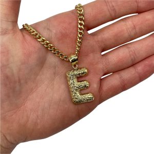 Letter E Puff Nugget - Pendant