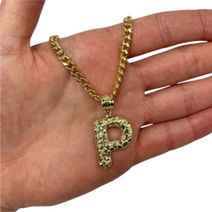 Letter P Puff Nugget - Pendant