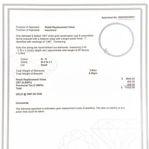 Diamond Tennis 3ct #29 - Bracelet - Image 3