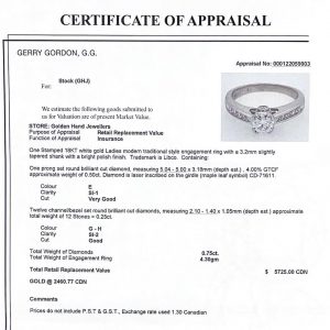 Modern Round Brilliant Cut 0.75ct #88 - Engagement Ring - Image 4