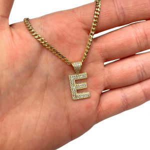 Letter E CZ - Pendant