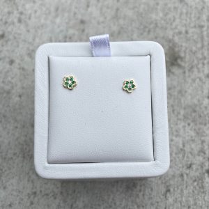 May Birthstone Flower Studs - Earrings