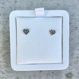 September Birthstone Heart Studs - Earrings