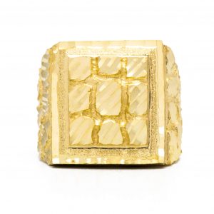 Big Square Diamond Cut - Nugget Ring