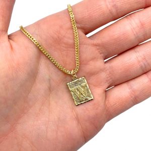 Letter W Square - Pendant