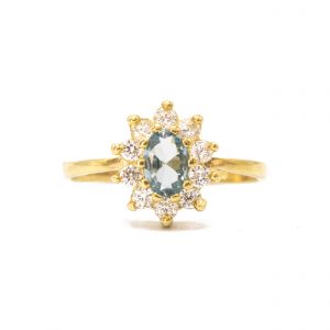 March Flower Birthstone - Ladies Ring