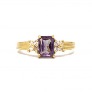 June Square Birthstone - Ladies Ring