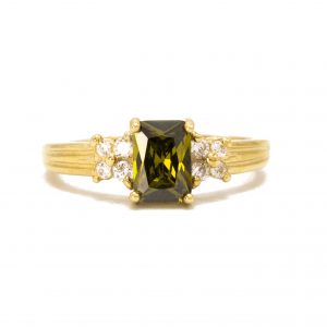 August Square Birthstone - Ladies Ring