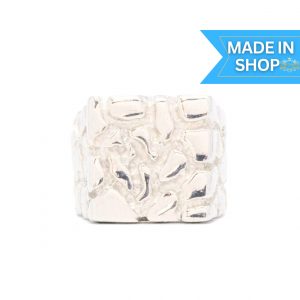 Xander - Silver Nugget Ring