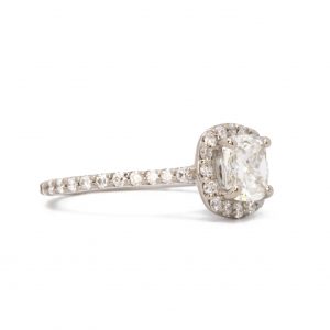 Halo Cushion Cut 1.31ct #9 - Engagement Ring - Image 3