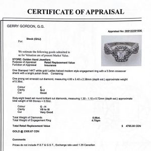 Crossover Emerald Cut 0.86ct #54 - Diamond Ring - Image 4