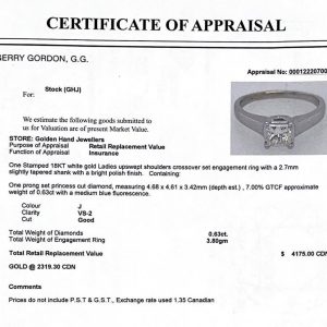 Princess Cut 0.63ct #55 - Diamond Ring - Image 3