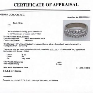 Pave Diamond Band 1ct #50 - Diamond Ring - Image 3