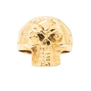 3D Skull Small - Gold Ring