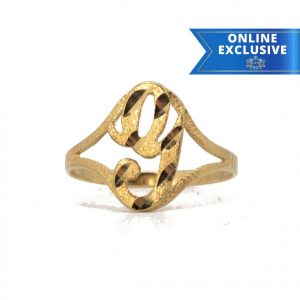 Letter G Mini Diamond Cut - Rings
