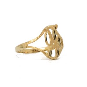 Letter F Mini Diamond Cut - Rings - Image 3