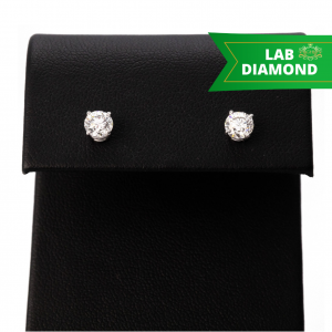 Solitaire Studs 1.07ct - Lab Diamond Earrings
