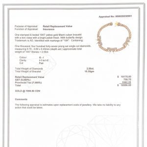 Diamond Butterfly Miami Cuban 2.5ct #204- Bracelet - Image 4