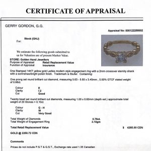 Brilliant Cut Detail Twist Band 0.78ct #14 - Diamond Ring - Image 4