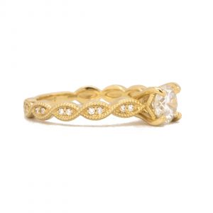 Brilliant Cut Detail Twist Band 0.78ct #14 - Diamond Ring - Image 3