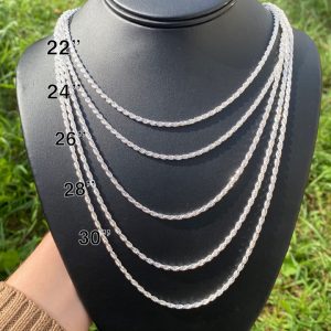 Rope 3mm 30" - Silver Chain - Image 3