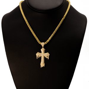 CZ Drip Cross 11 - Pendant