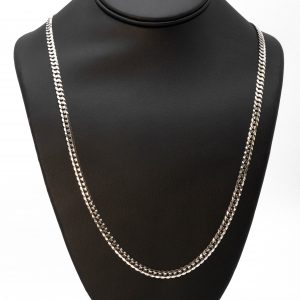 Solid White Gold Cuban 5mm 33" - Chain