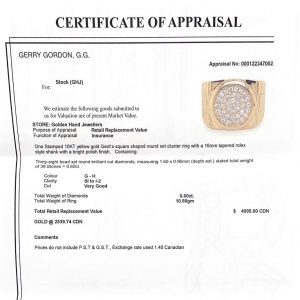 Mens Icy Square with Round Cluster 0.60ct #121 - Diamond Ring - Image 4