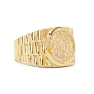 Mens Icy Square with Round Cluster 0.60ct #121 - Diamond Ring - Image 3