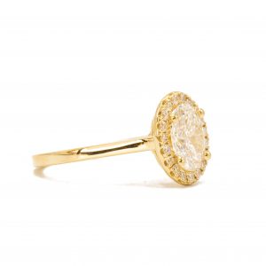 Haloed Oval Lab Diamonds 1.25ct #123 - Diamond Ring - Image 3