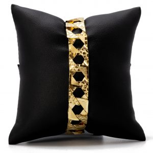 Double-Sided Nugget X Diamond Cut 12mm 9" - Bracelet