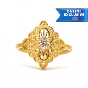 April Ornamental Birthstone - Ladies Ring