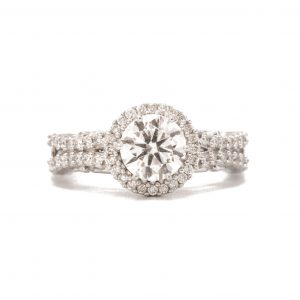 Haloed Double Band Brilliant Cut 1.42ct #43 - Diamond Ring