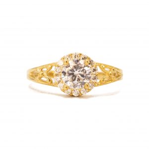 April Round Birthstone - Ladies Ring