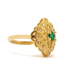 May Ornamental Birthstone - Ladies Ring - Image 3