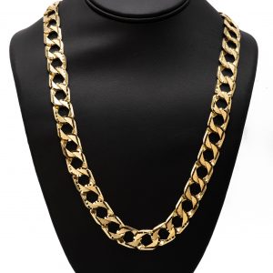 Oval Diamond Cut 14.25mm 30" - Chain