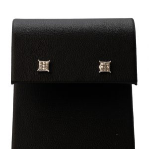 Small Square Cluster - Silver Earrings