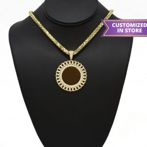 CZ Cuban Memory Pendant Large - Pendant