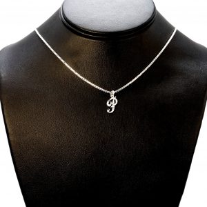Silver Letter P- Silver Pendant