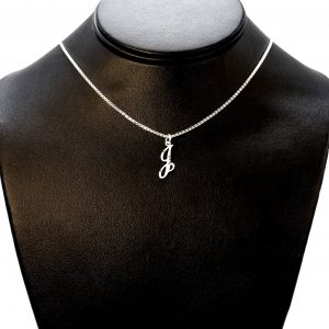Silver Letter J- Silver Pendant