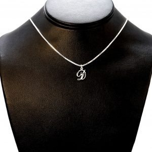 Silver Letter D- Silver Pendant