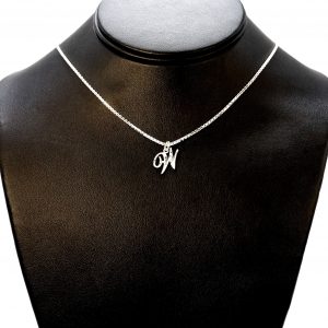 Silver Letter W- Silver Pendant
