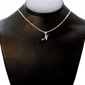 Silver Letter N- Silver Pendant