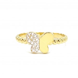 Mini CZ Butterfly Ring - Ring